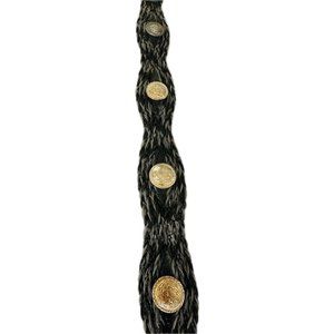 3D Belt Company Choncho Braided Black Leather Unisex Size 28 Belt New with Tags